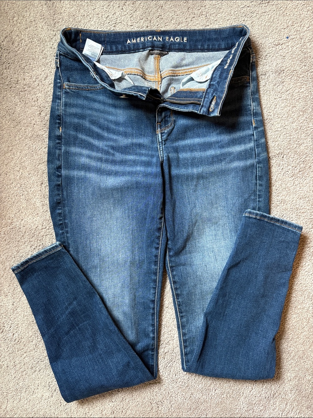 American Eagle Outfitters Women's Dark Blue Skinny Jeans, 6 long